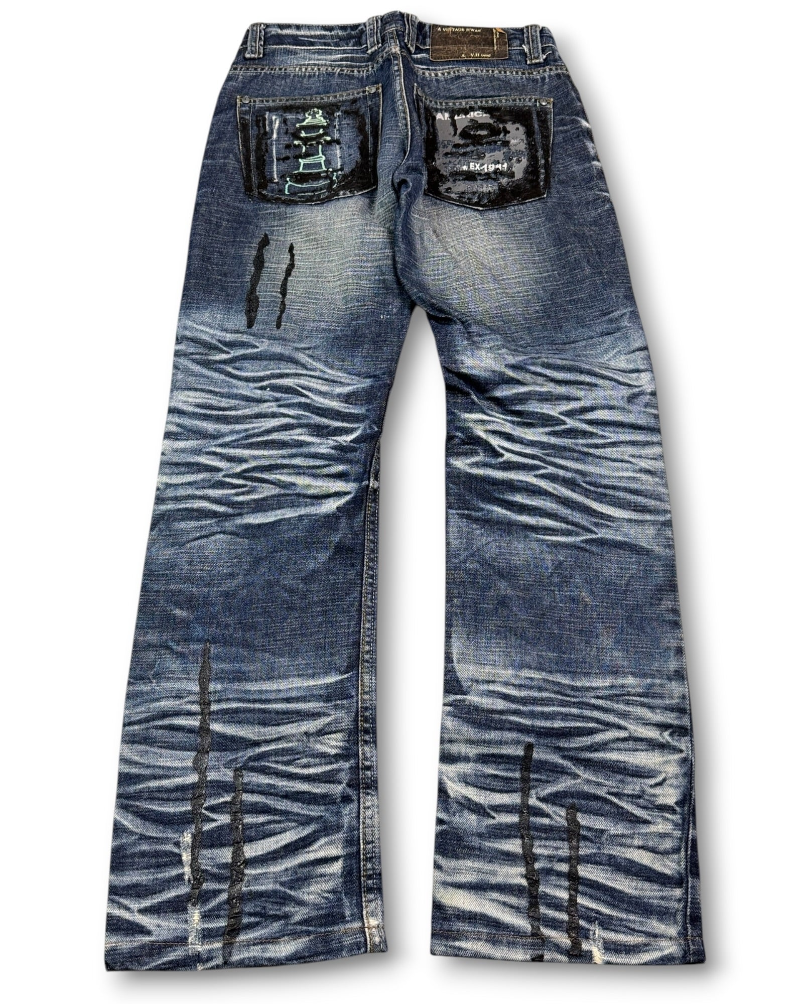 2000's A.v.h. Straight/Baggy Japanese Archive Jeans *very rare 28x30 (S)