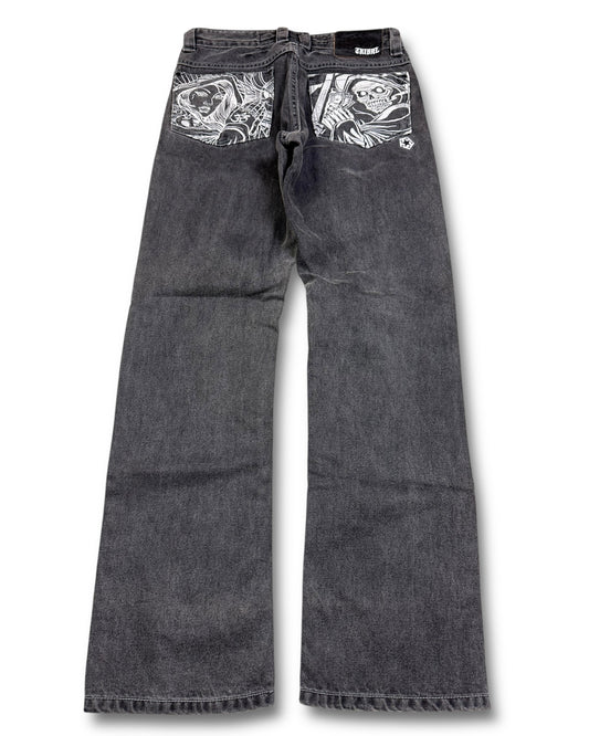 2000's Tribal Gear Hip Hop Baggy/Straight Jeans *very rare 30x30 (M)