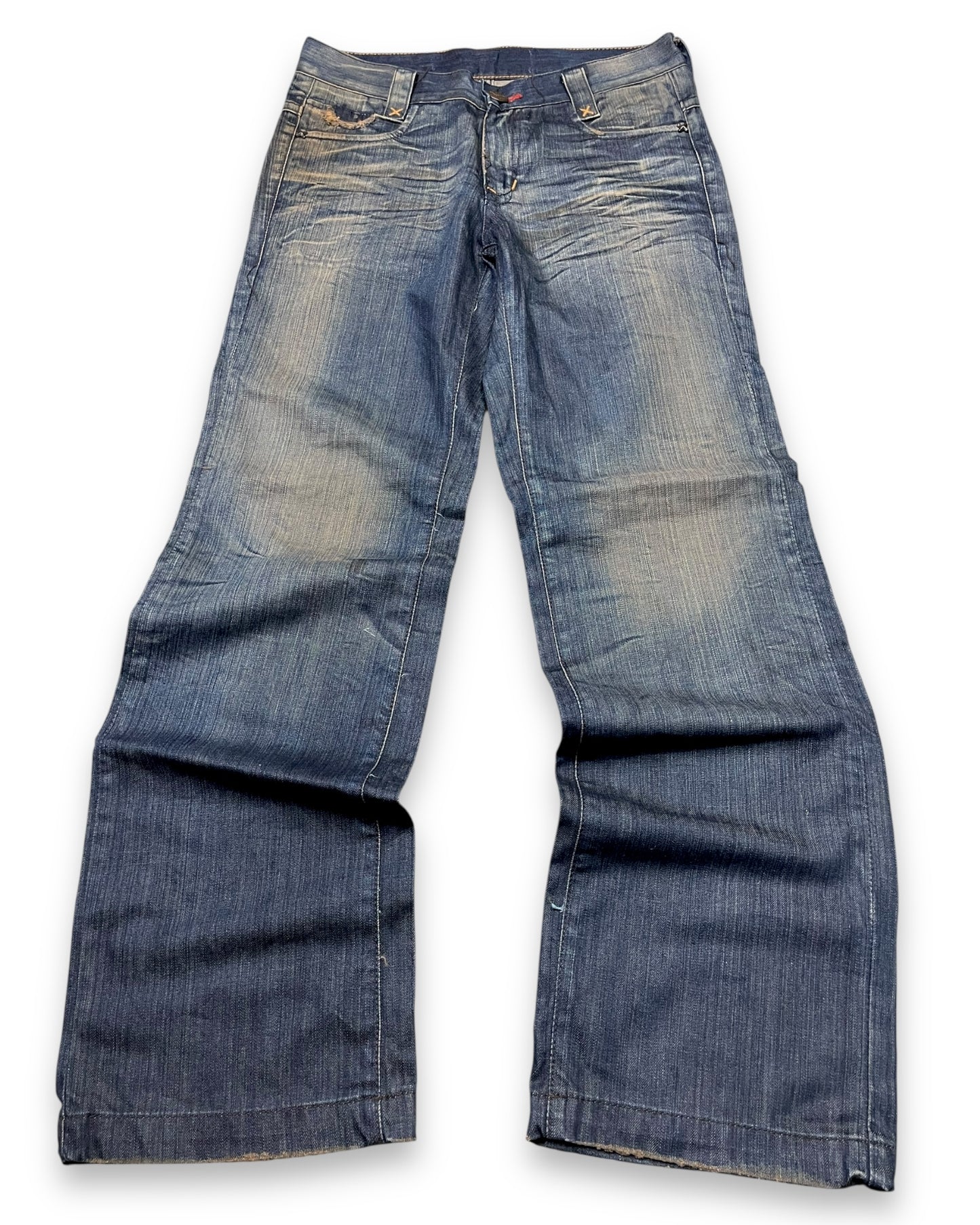 2000‘s Crazy Washing Baggy Jeans *rare 31x34