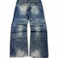 2000's Invisible Premium Jeans Brand Japanese Archive Straight/Baggy Jeans *very rare 35x34 (XL)
