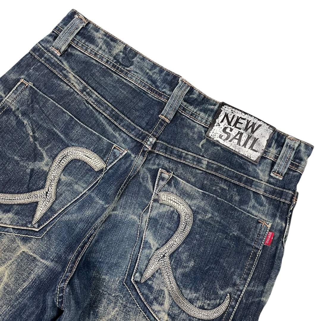2000‘s New Sail Japanese Baggy/Straight Jeans *very rare 29x32