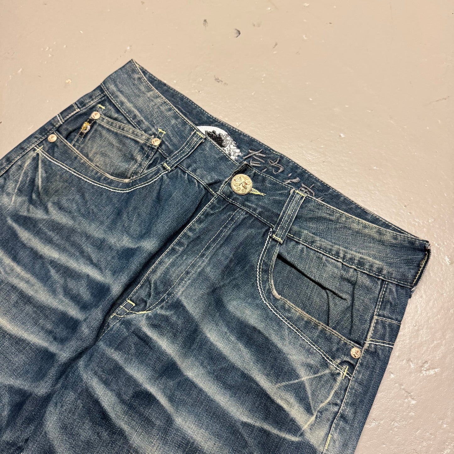2000‘s Osaka Big Train Japanese Archive Baggy Jeans *very rare 33x30