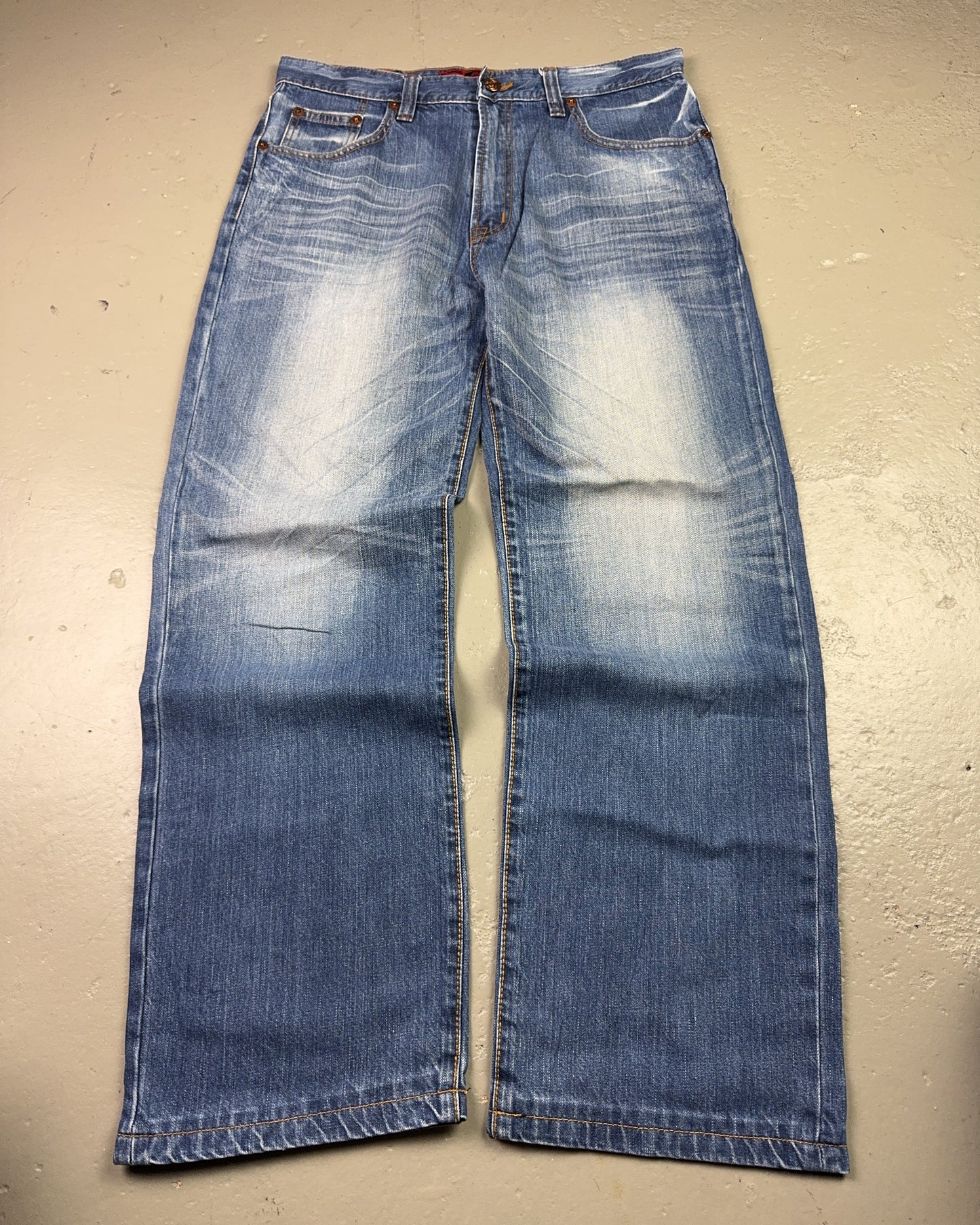 2000's Oniarai Japanese Baggy Jeans *rare 32x32 (M)