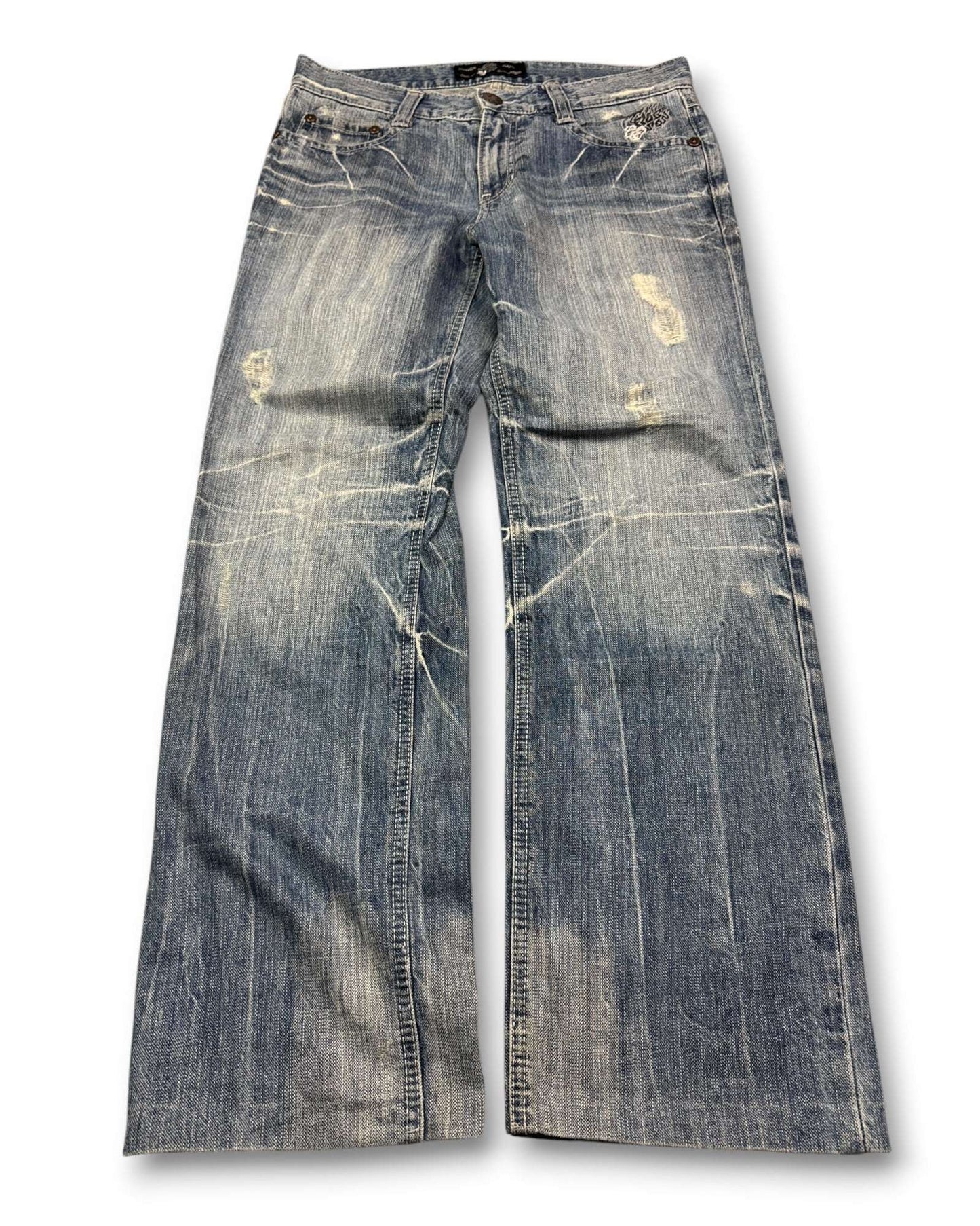 2000's Bobson Straight/Baggy Japanese Jeans *very rare 32x30 (M)