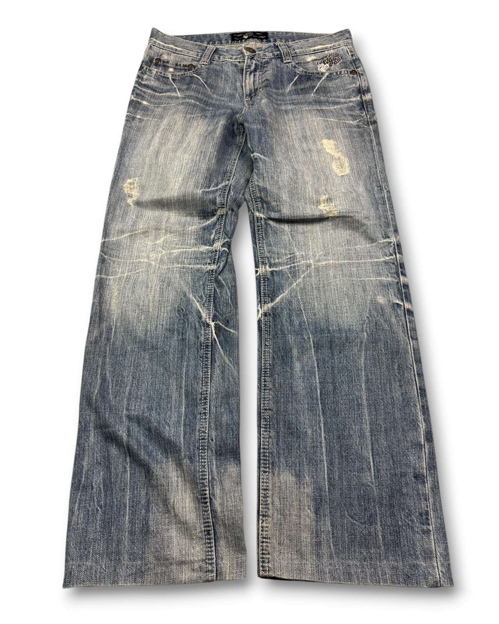 2000's Bobson Straight/Baggy Japanese Jeans *very rare 32x30 (M)