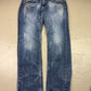 2000's Green Horse Japanese Slim/Straight Jeans *rare 33x30 (M)