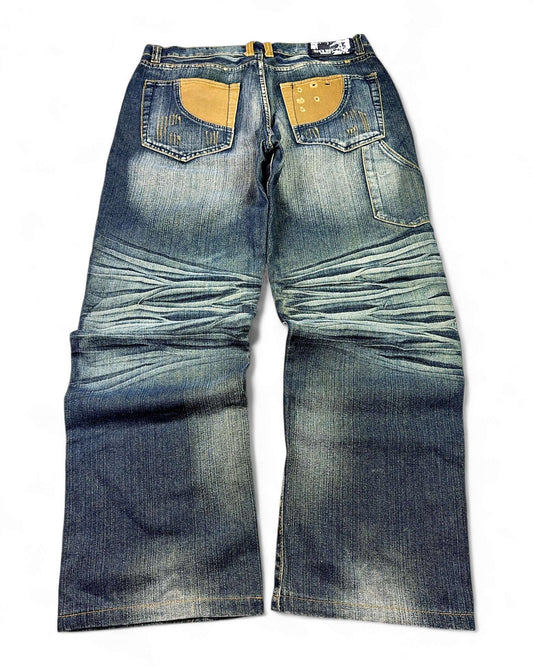 2000's Eyes-Way Japanese Baggy Jeans *rare 38x32 (XXL)