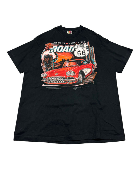 1995 Ralph White Route 66 Single Stitch Shirt *very rare (XL)