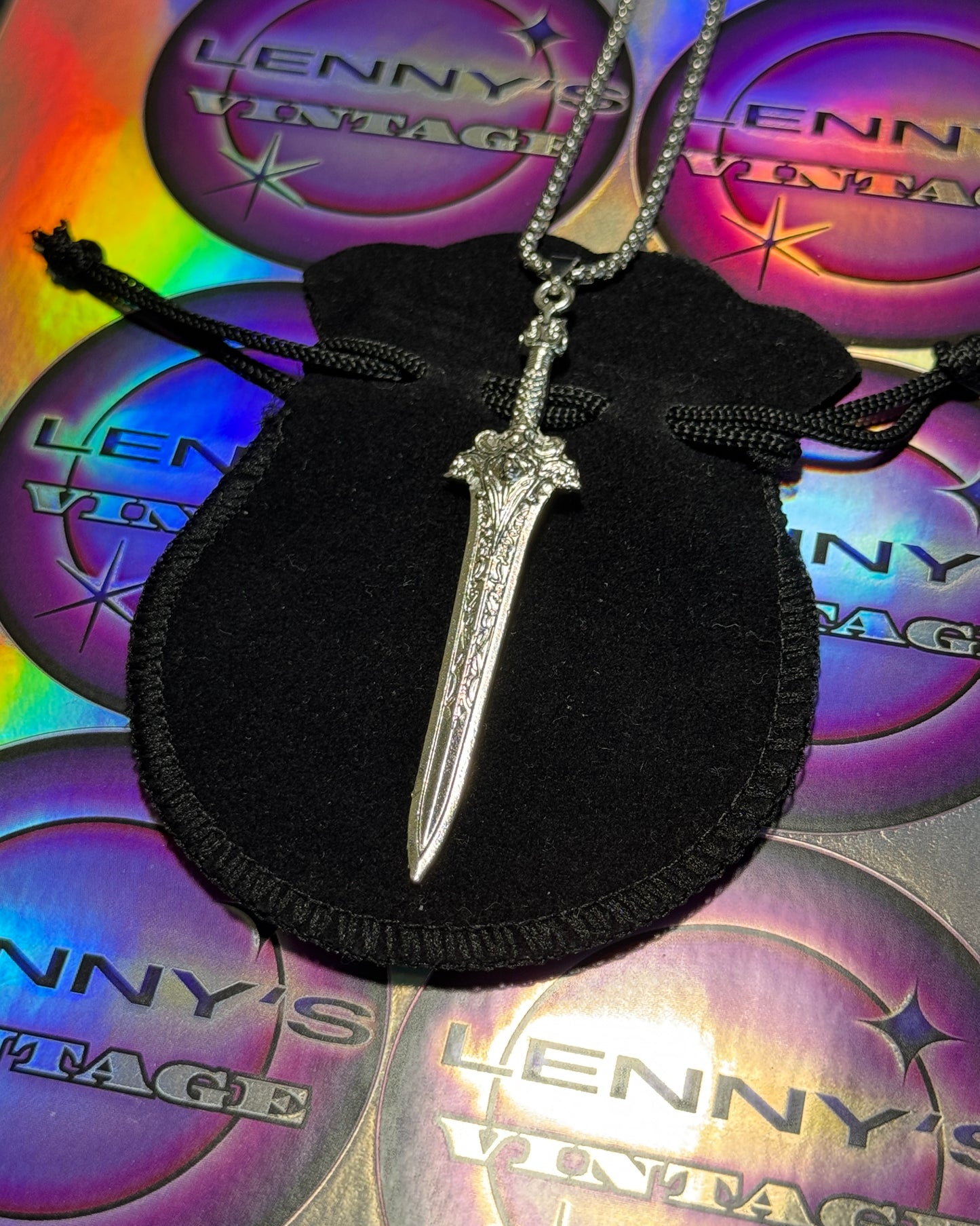 Silver Blade Stainless Steel Necklace