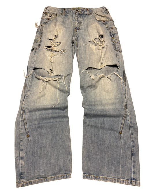 1996 Mogul Distressed Baggy Jeans *sehr selten 34x32