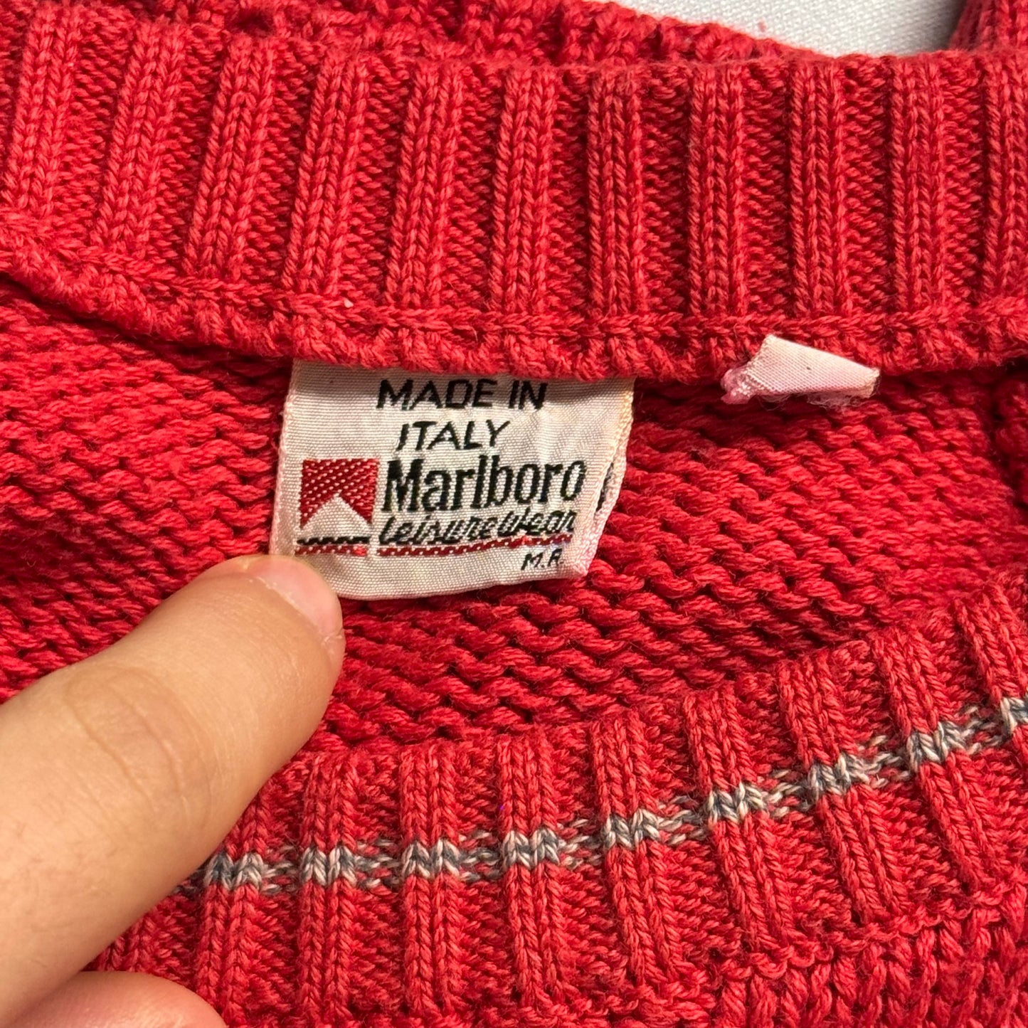 1990‘s Malboro Knit Sweater made in Italy *very rare (L)