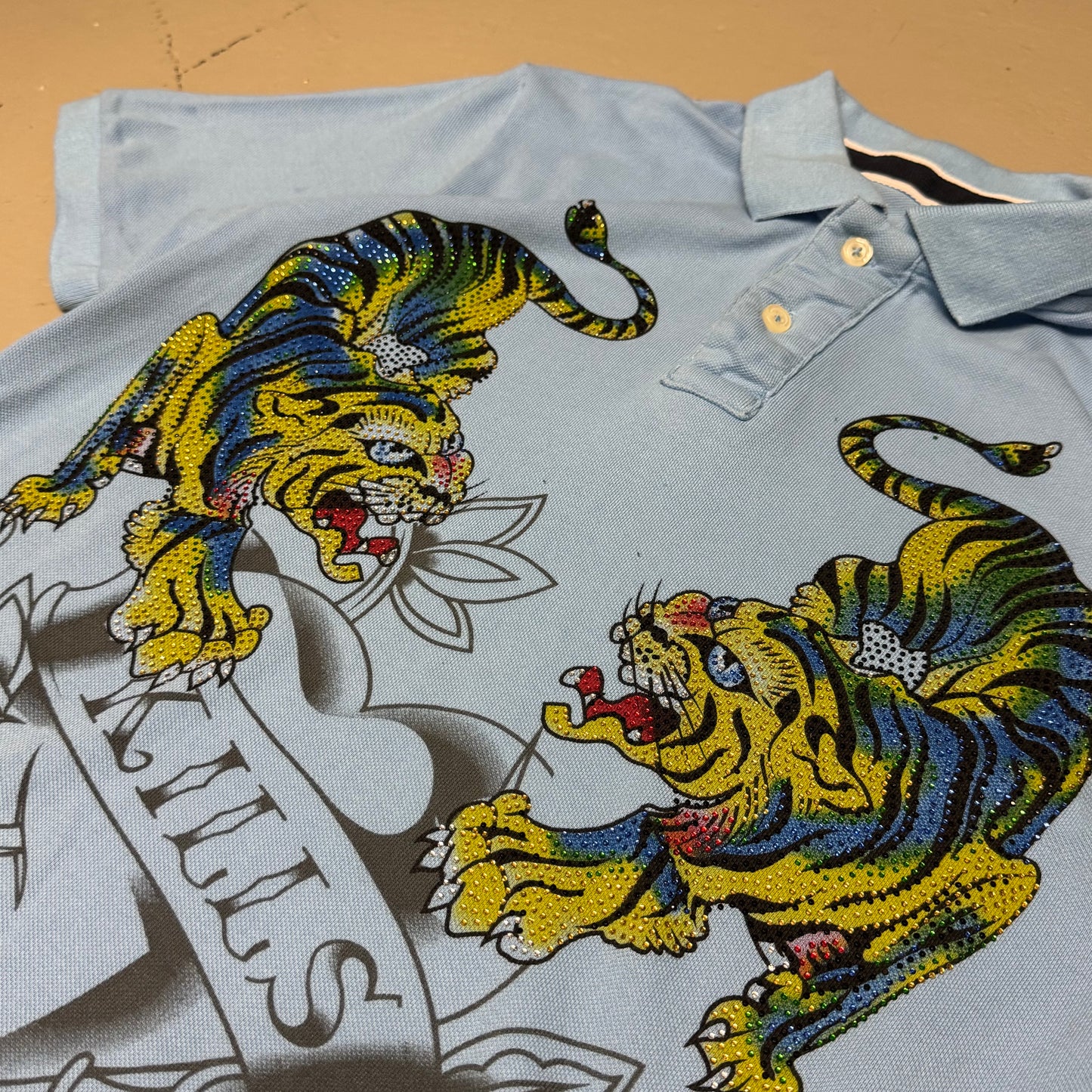 00‘s Ed Hardy Rhinestone Tiger Shirt *selten (L)