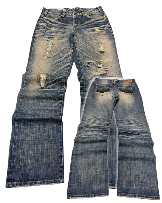 2000‘s Osaka Big Train Japanese Baggy/Straight Heavy Denim Jeans *very rare 30x33