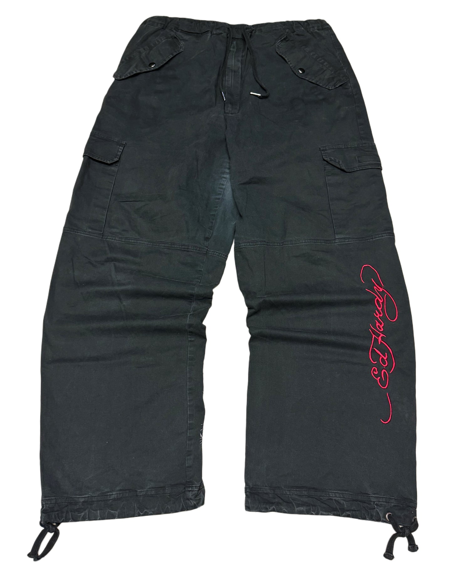 Y2K Ed Hardy Baggy Parachute Pants *selten 32x30