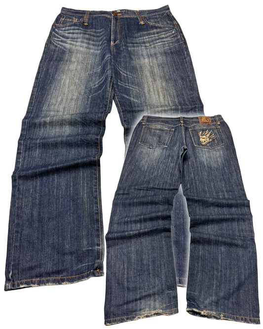 2000‘s Oniarai Japanese Baggy Jeans *rare 38x34