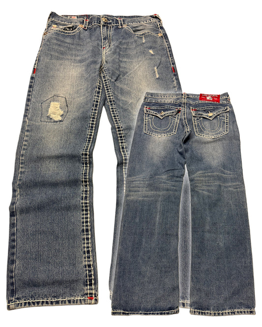 2000‘s True Religion Baggy/Straight Jeans made in U.S.A. *selten 38x34