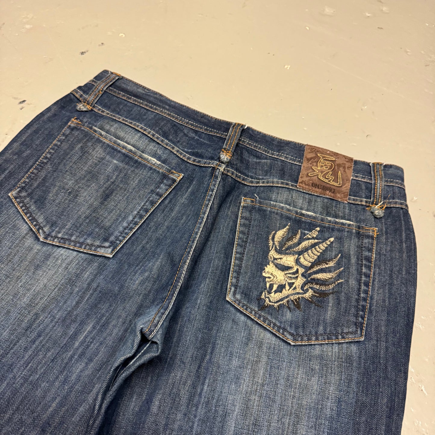 2000‘s Oniarai Japanese Baggy Jeans *rare 38x34