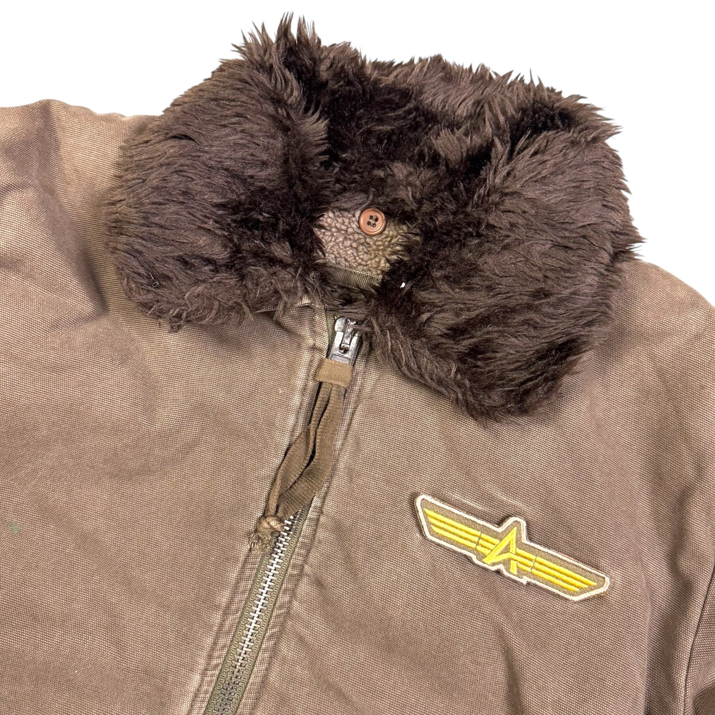 2000‘s Alpha Industries Faux Fur Jacket *very rare (M)