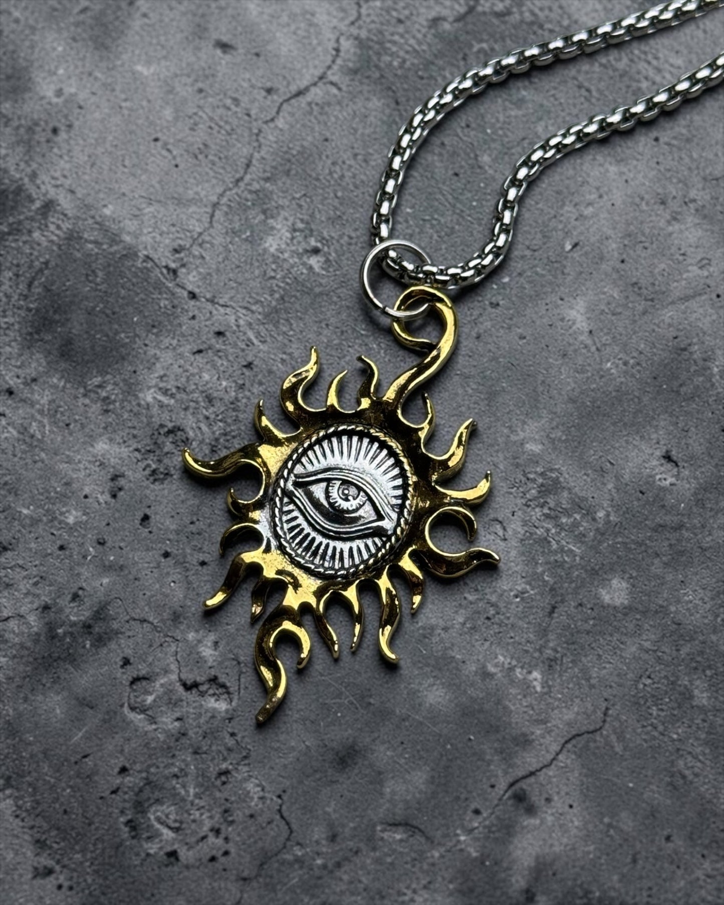 Solar Eye Pendant Necklace