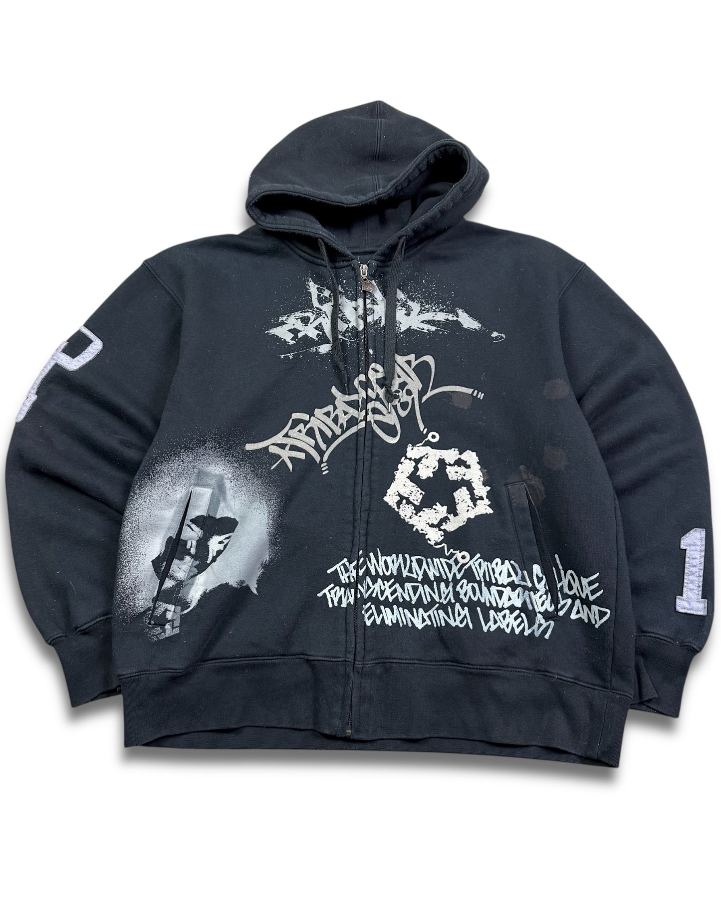 2000‘s Tribal Gear Hip Hop Zip Hoodie *very rare (L)
