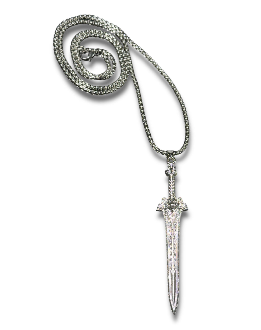 Silver Blade Stainless Steel Necklace