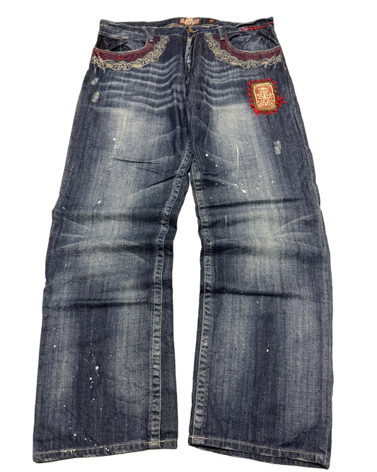 2000‘s Akademiks Japanese Style Baggy Jeans *very rare 44x36