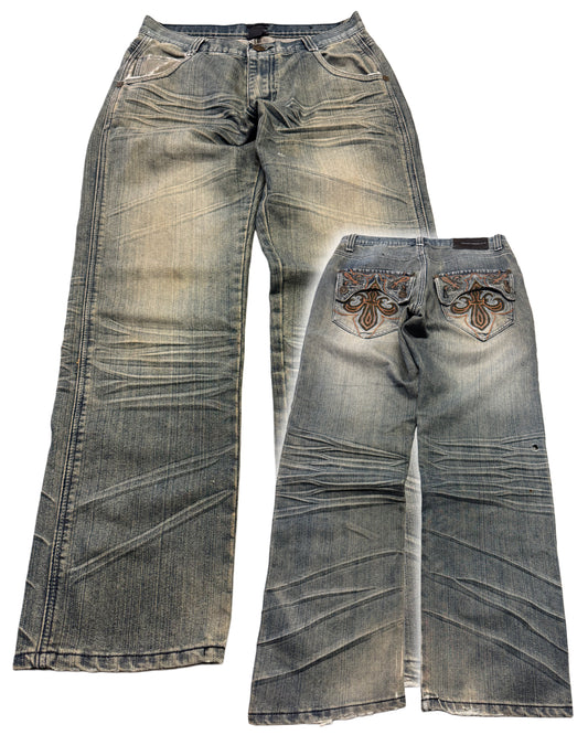 2000‘s Raw Blue Hip Hop Baggy Jeans *very rare 30x30
