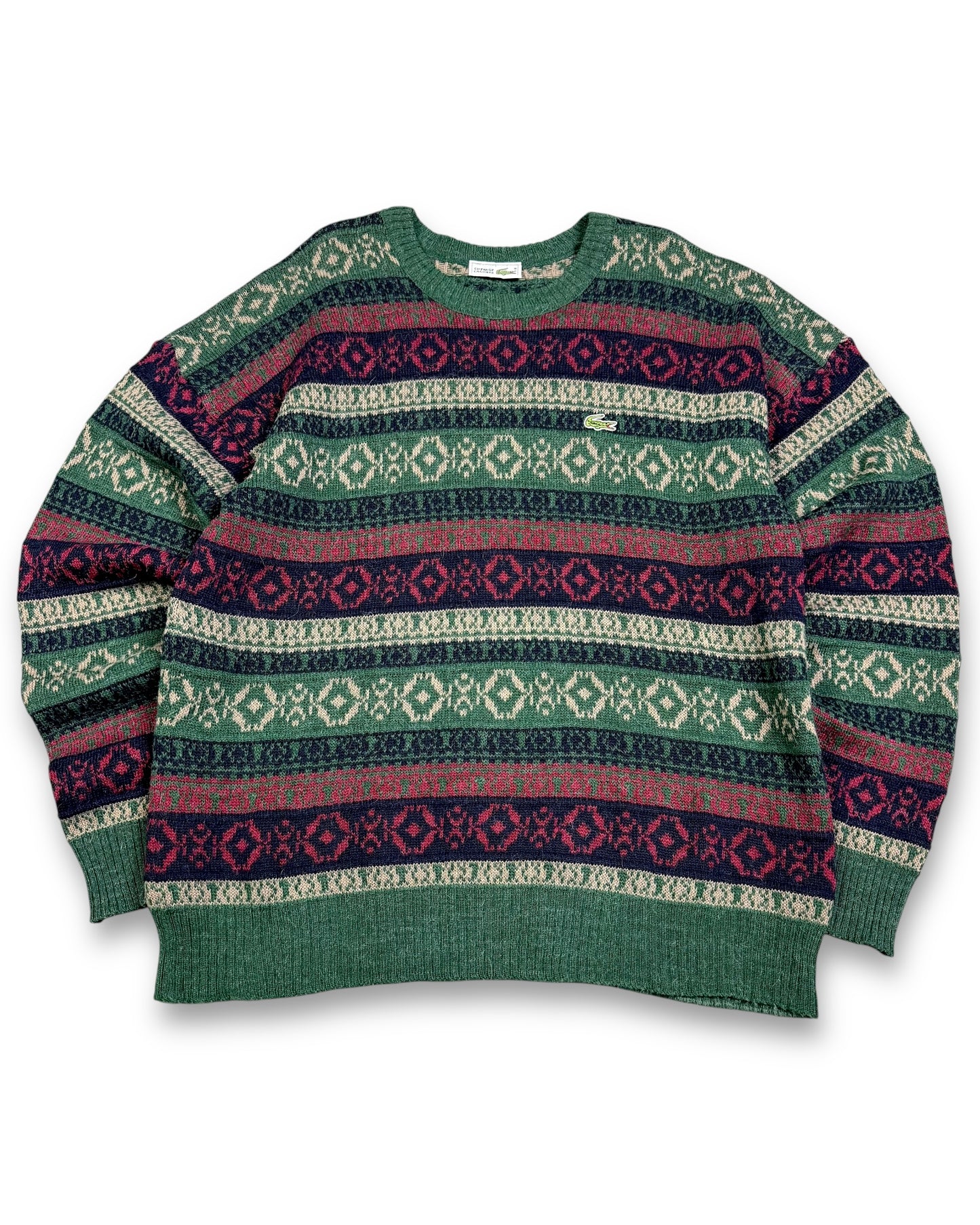 1990‘s Lacoste Chemise made in France Alpaca/Virgin Wool Knit Sweater *very rare (XL)