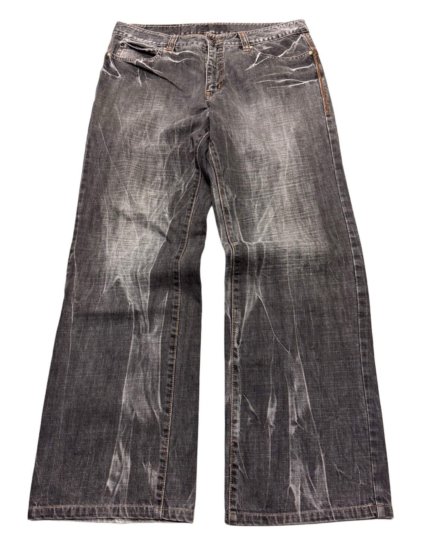 2000‘s Blue Subject Japanese Baggy Jeans *rare 34x30