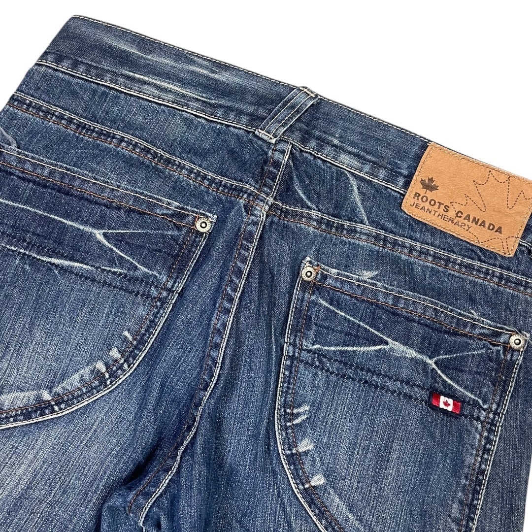 2000‘s Canada Roots Baggy Jeans *rare 32x32