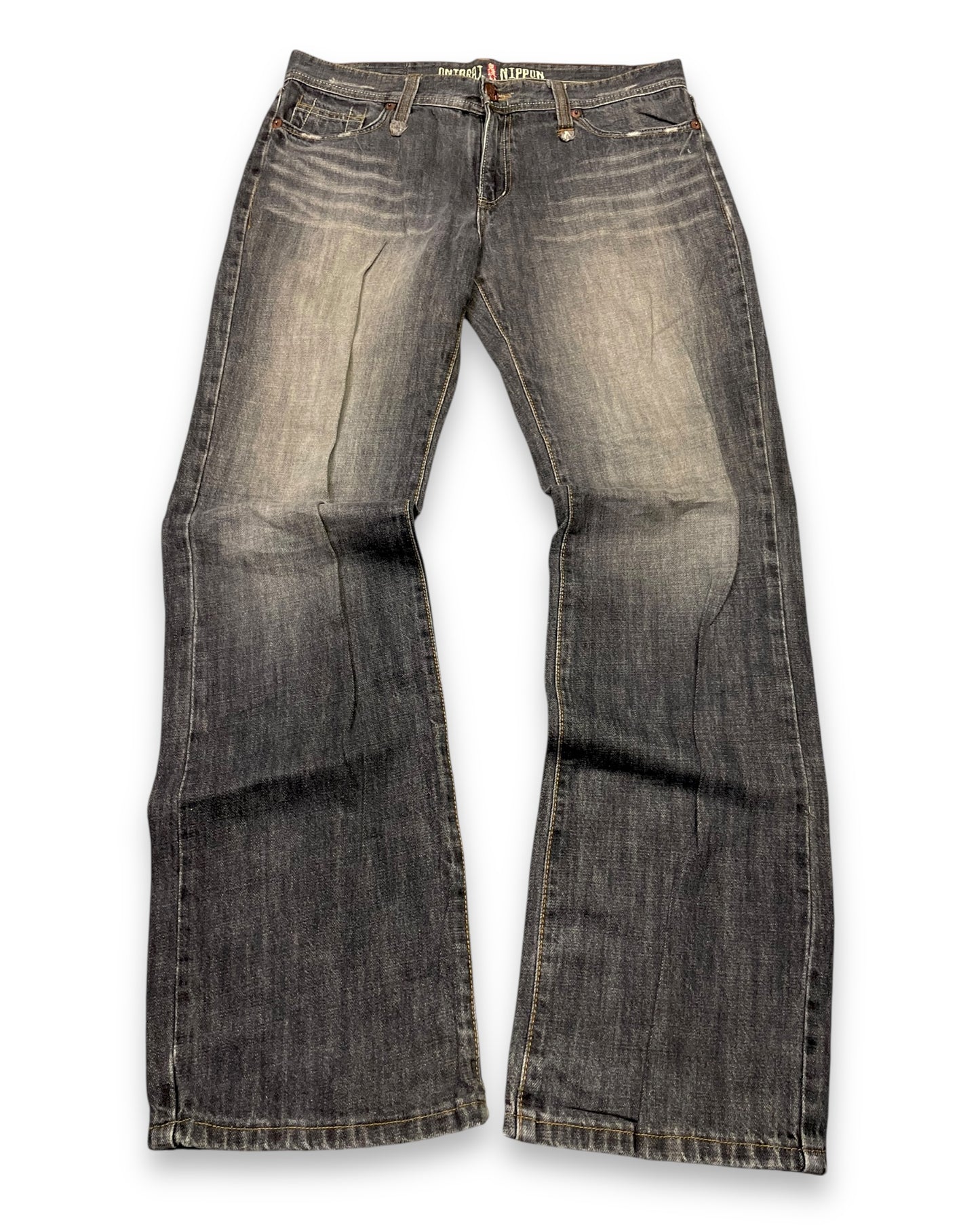 2000‘s Oniarai Nippon Japanese Baggy Jeans *rare 34x34