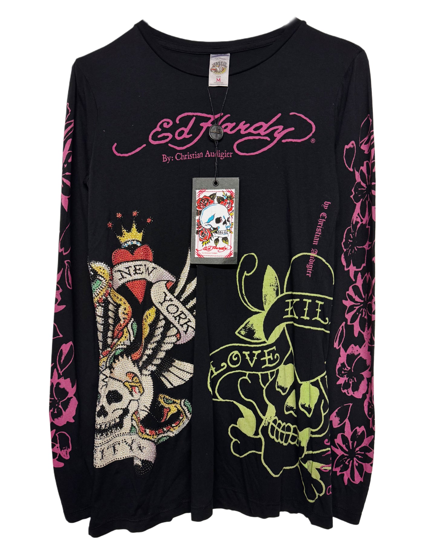 00‘s Ed Hardy Deadstock Longsleeve Women‘s made in U.S.A. *sehr selten (M)