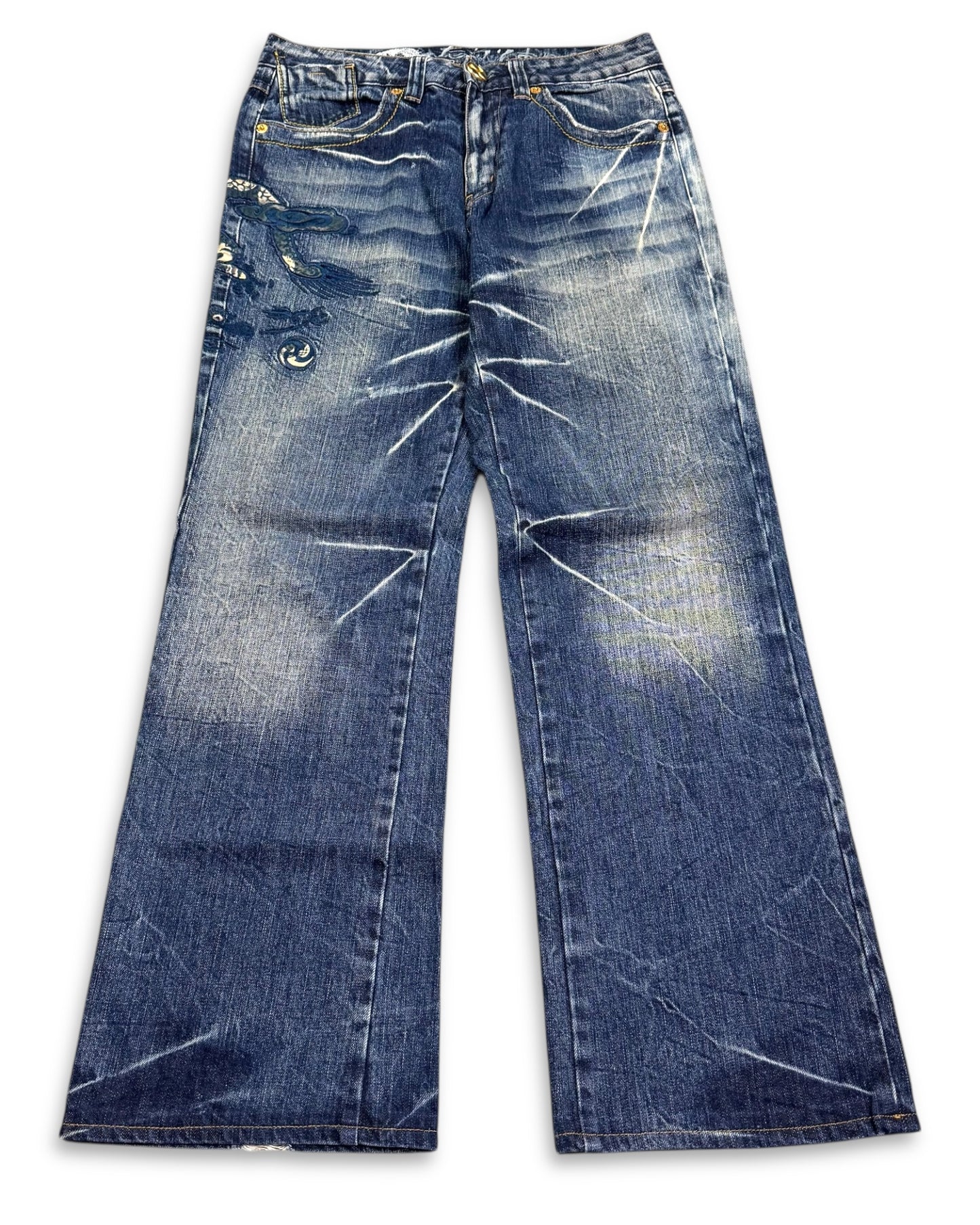 2000’s Big Train Japanese Archive Baggy/Straight Jeans *rare 30x30