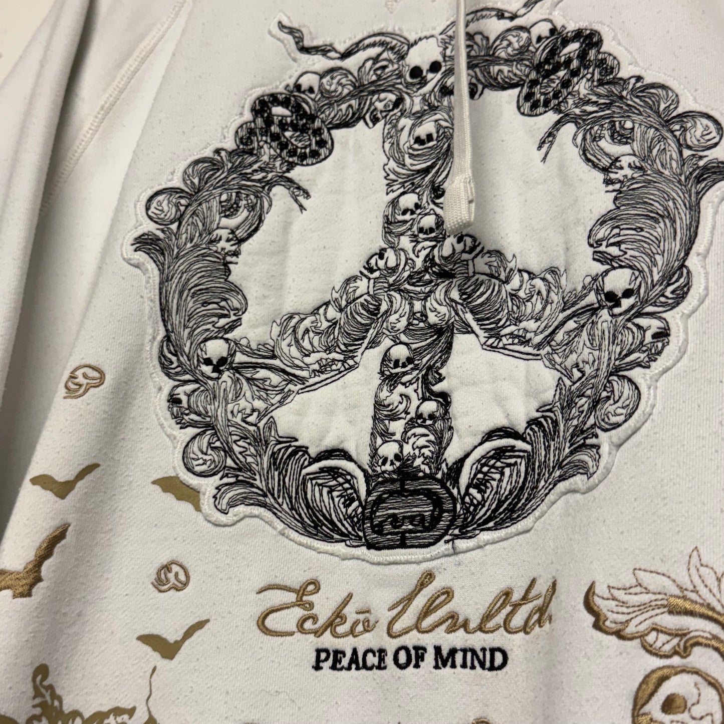 00‘s ECKŌ Unltd. Embroidered Peace Hoodie *sehr selten (L)