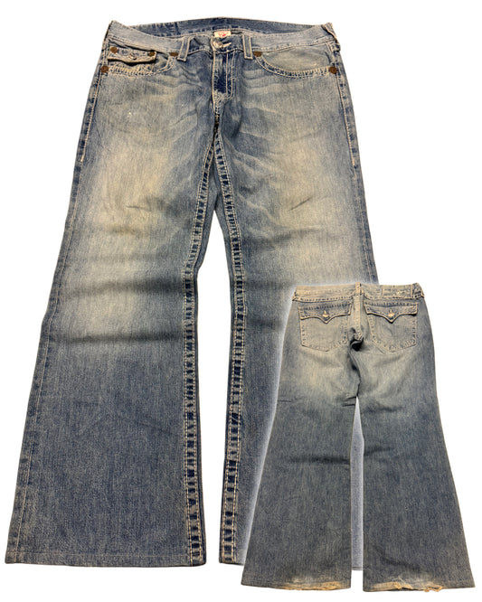 2000‘s True Religion Billy Big T Baggy Bootcut Jeans *selten 38x34