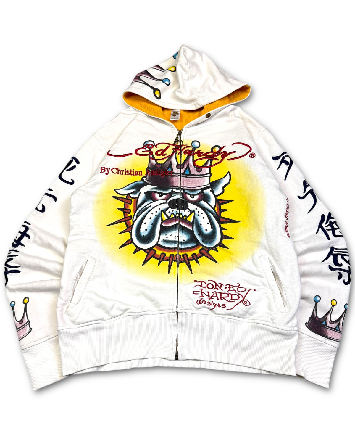 2000‘s Ed Hardy Bull Dog Zip Hoodie *very rare (M)