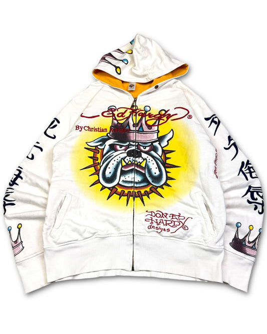 2000‘s Ed Hardy Bull Dog Zip Hoodie *very rare (M)