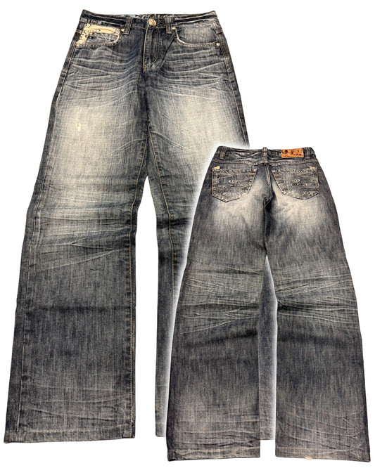 2000‘s Big Train Japanese Baggy/Straight Jeans Vintage/Y2K *very rare 29x32