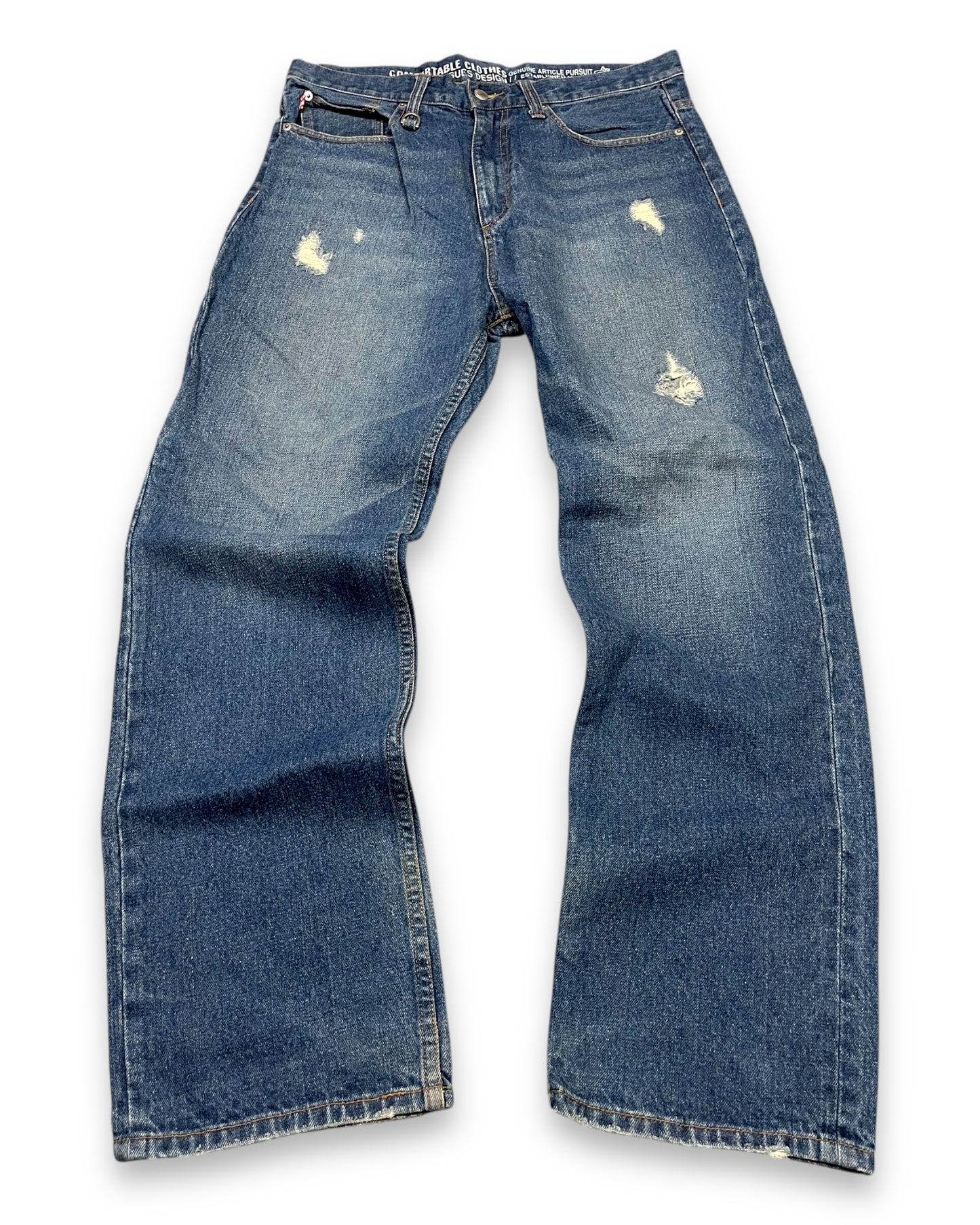 2000‘s Double Steal Hip Hop Baggy Jeans 33x32