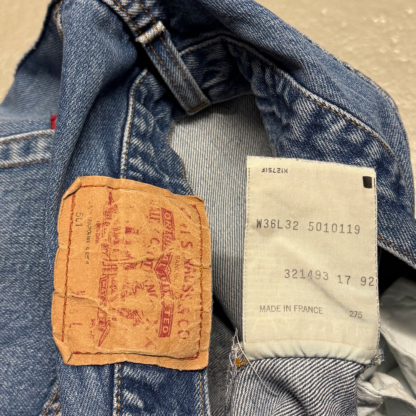 1992 Levi‘s 501 Jeans made in France *very rare 34x32