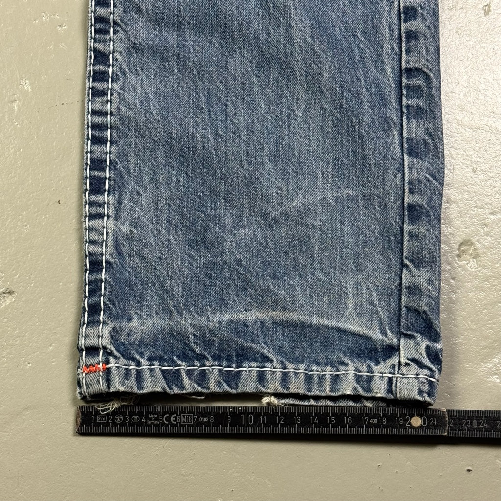 2000’s True Religion Baggy/Straight Jeans *rare 34x32