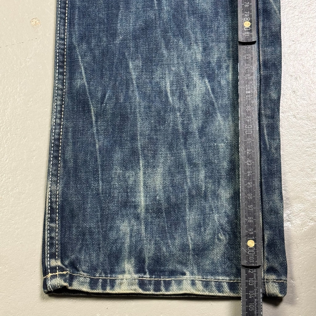 2000’s Japanese Archive Embroidered Straight Fit Jeans * very rare 30x30