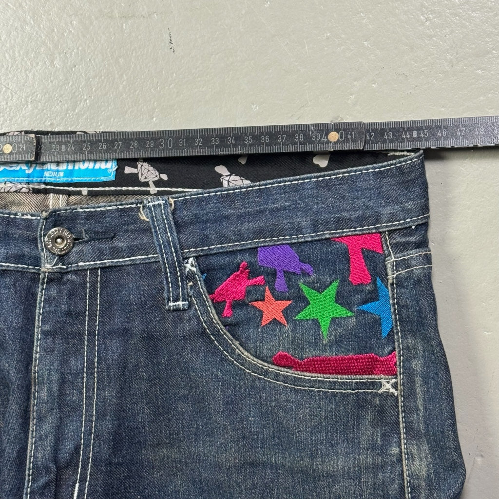 2000’s Sexy Diamond Hip Hop Baggy Jeans *very rare 34x32