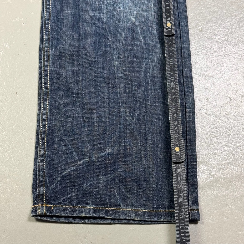 2000’s Big Train Japanese Dragon Archive Baggy/Straight Jeans *very rare 31x34
