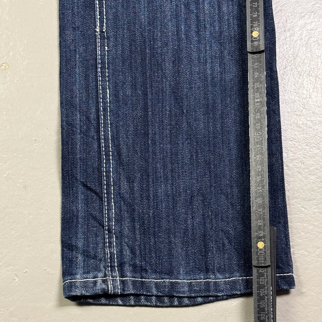 2000’s M.H.X.Z Embroidered Straight/Baggy Jeans 28x32