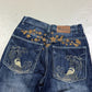 2000’s M.H.X.Z Embroidered Straight/Baggy Jeans 28x32