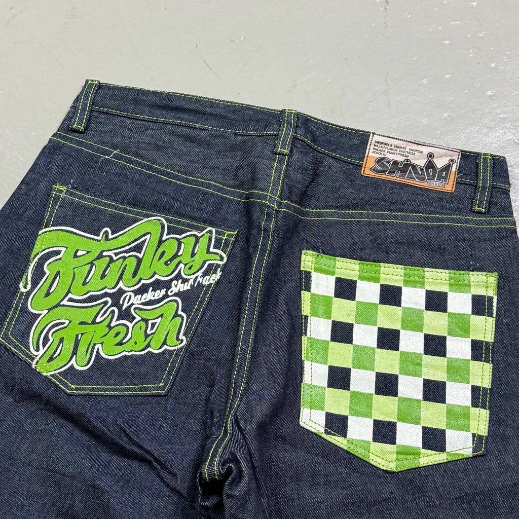 2000’s Shuoa Hip Hop Baggy Jeans *rare 30x36