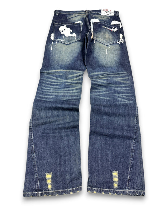 2000's Miaker Japanese Archive Straight/Baggy Jeans *very rare 34x34 (L)