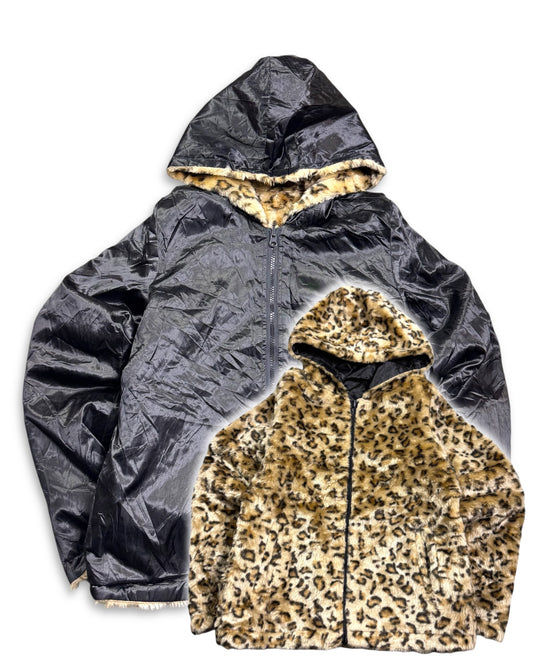2000‘s Leo Faux Fur Reversible 2in1 Jacket Women‘s (S)