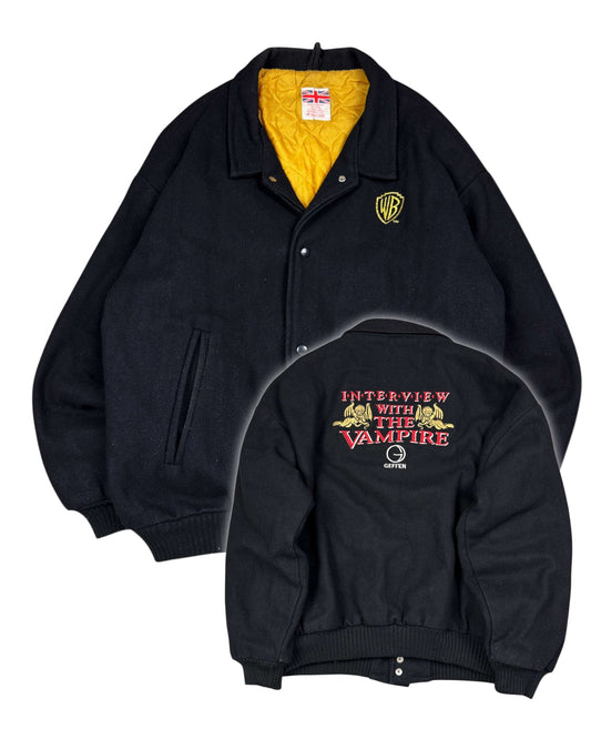 1990's Warner Bros. "Interview With The Vampire" Wool College Jacket made in England *extremely rare (L)